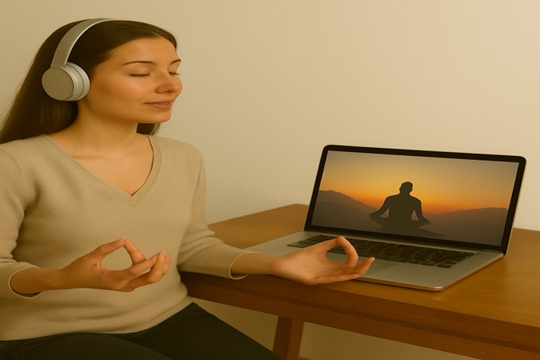 Online meditation session